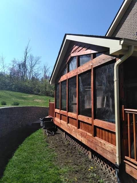 Screened in porch / patio build by Dayton Ohio Handyman in West Carrollton Ohio.